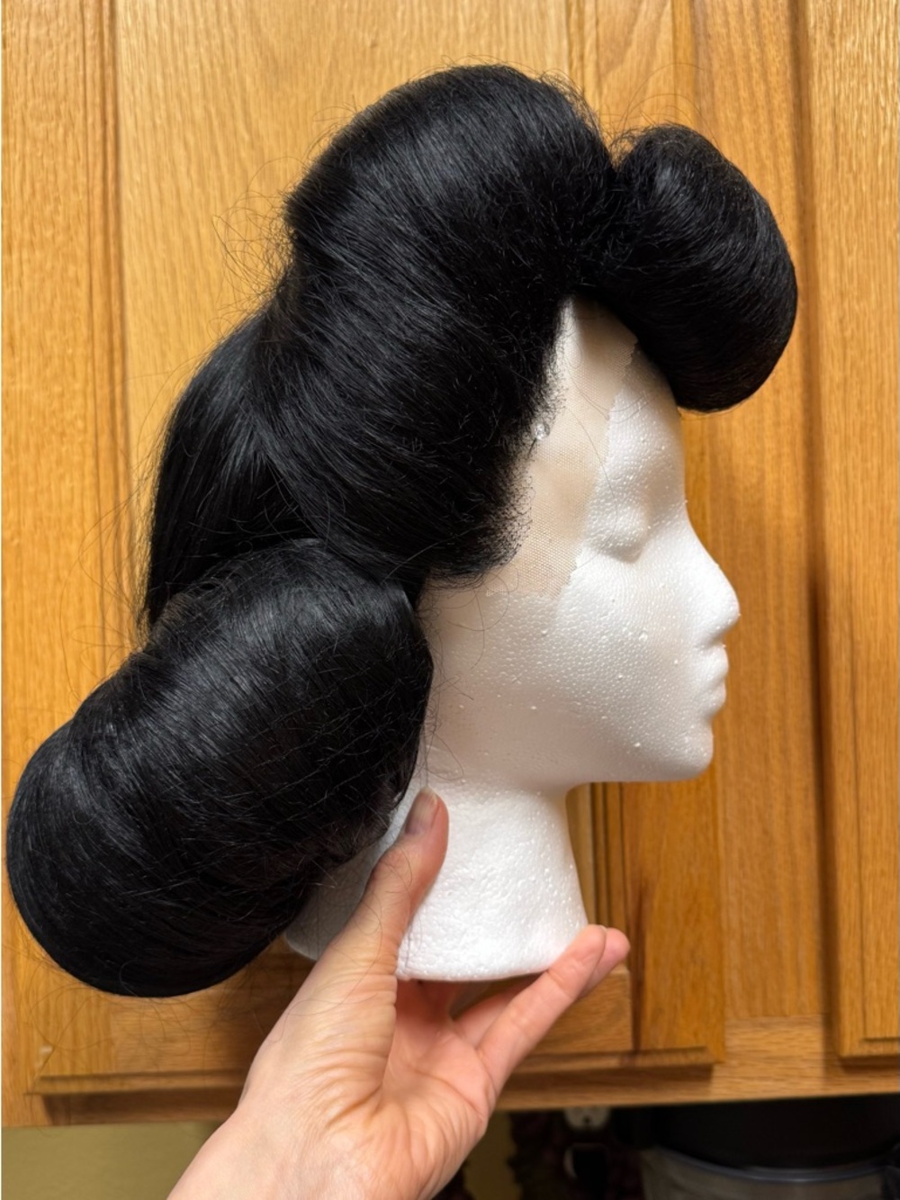 Black Vintage-Inspired Gothic Women's Wig - Picture 14 of 17